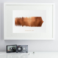 6. Mixpixie Personalized Limited Edition Sound Wave Print: View at Not on the High Street