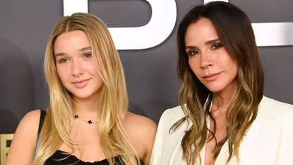 Harper Seven Beckham and Victoria Beckham at the premiere of Netflix's 'Victoria Beckham' 