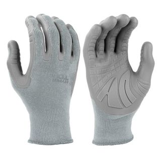 Hyper Tough No-Slip Grip Grey Gloves in Size Medium