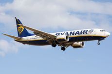 Ryanair plane in the sky