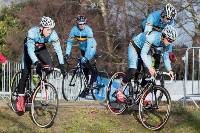 Belgian riders check out the 'cross Worlds course in Hoogerheide