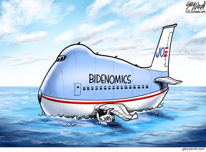 Political Cartoon U.S. biden jobs