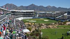 The 16th green at TPC Scottsdale