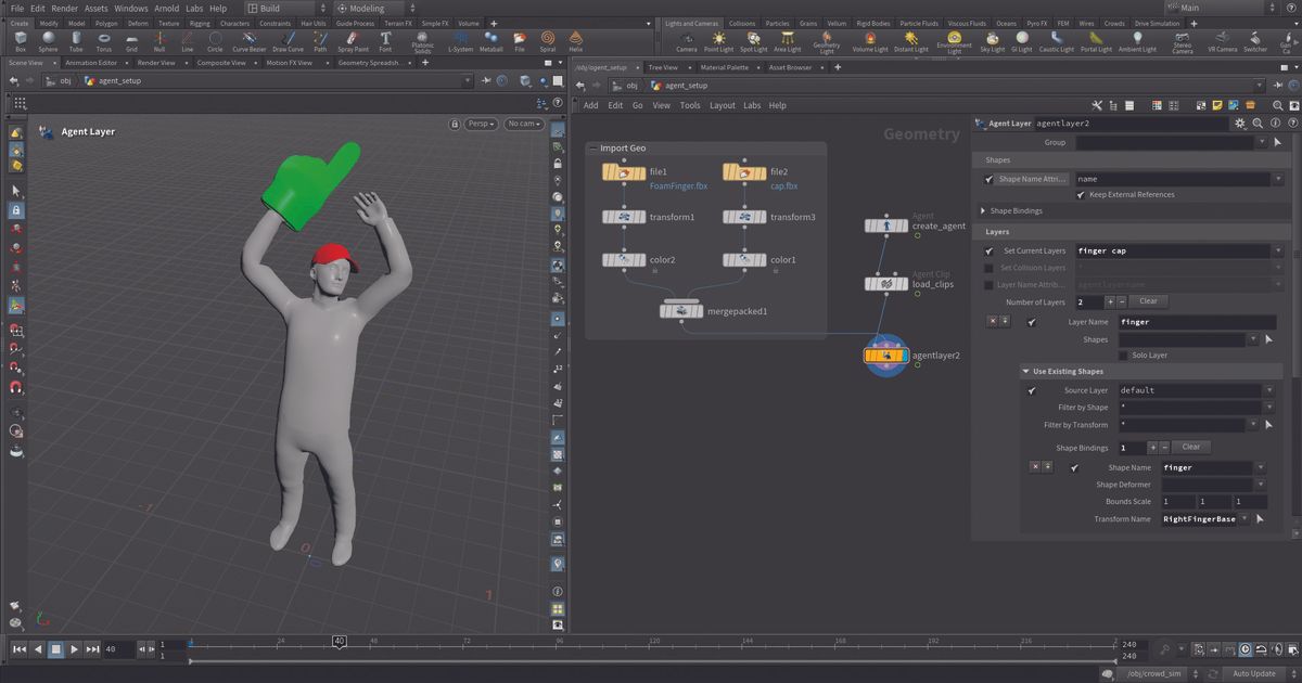 Houdini tutorial: How to create a crowd