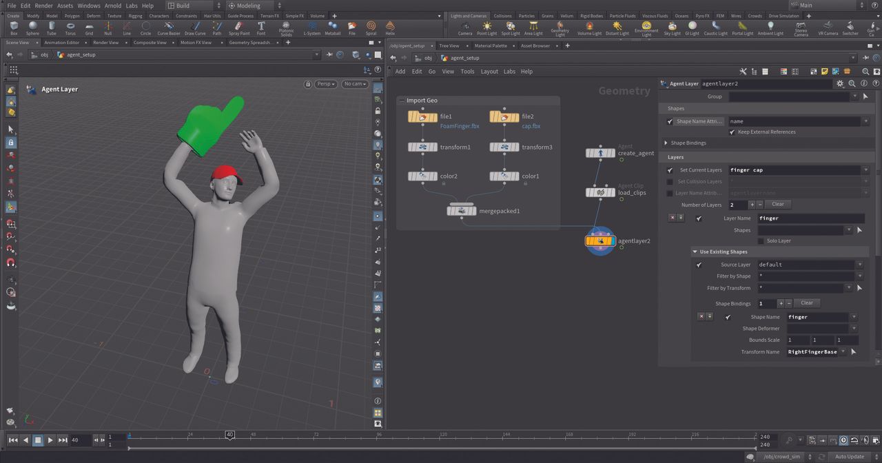 Houdini tutorial: How to create a crowd