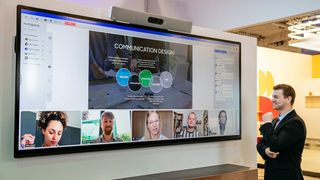 Samsung and Cisco partner to deliver a 5K teleconferencing monster display — 105-inch QPD-5K has a 21:9 aspect ratio but won't come cheap