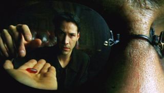 A still from The Matrix