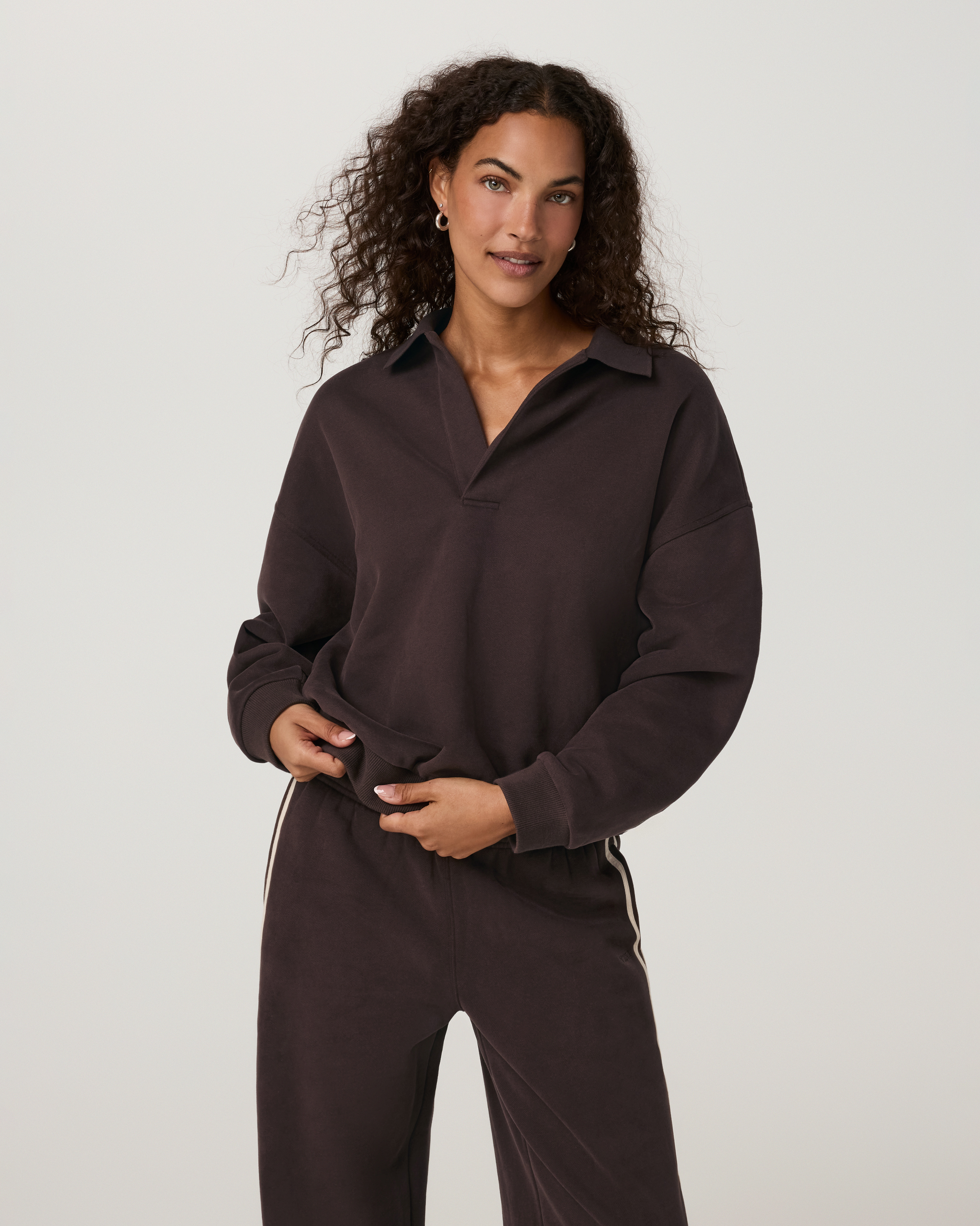 Restore Rugby Pullover - French Roast - Xxs