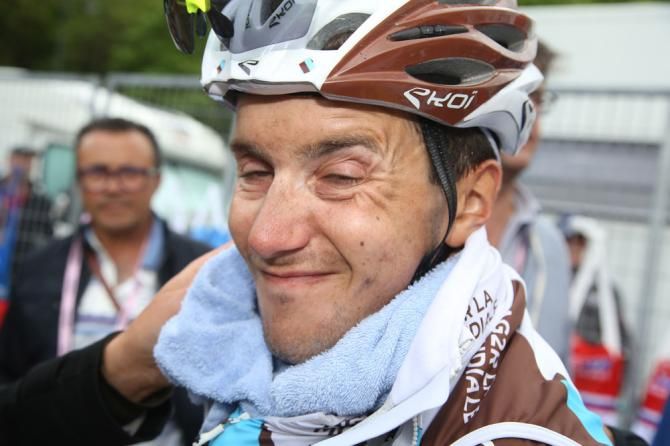 Domenico Pozzovivo (AG2R La Mondiale) at the finish