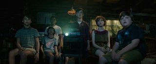 The IT kids watch a terrifying movie