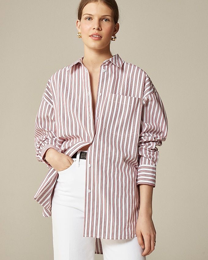 Étienne Oversized Shirt in Striped Cotton Poplin