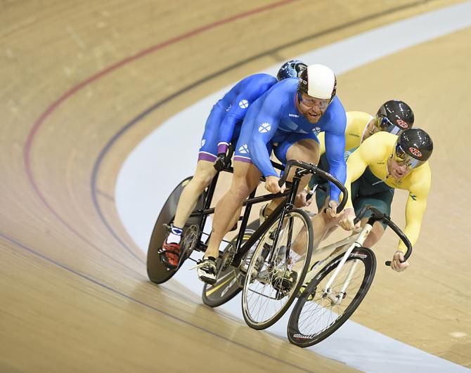 Men's Para-Sport Tandem Sprint. Scotland's Neil Fachie and Pilot Craig Mclean win gold against Australia's Kieran Modra and Pilot Jason Niblett