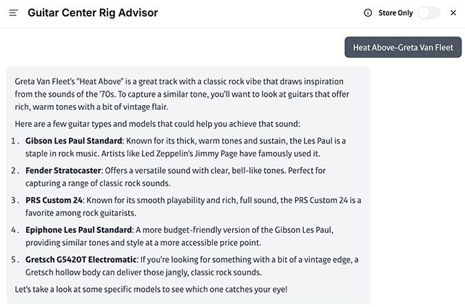 Guitar Center Rig Advisor