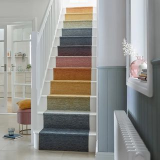 Dunelm Ombre Rainbow Stair Runner