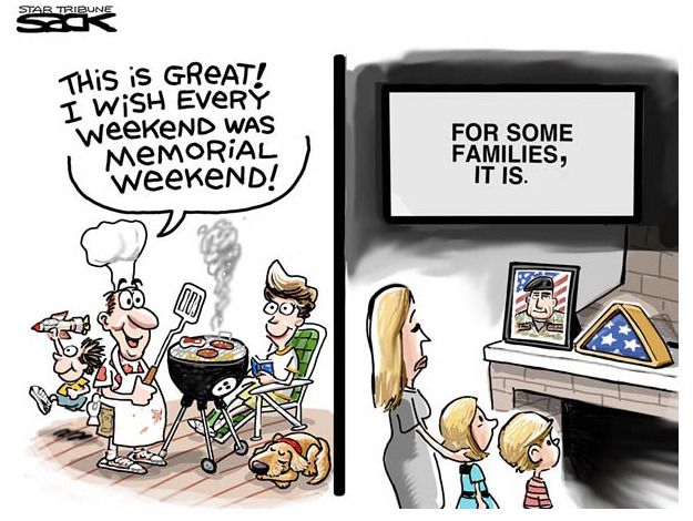 Editorial cartoon Memorial Day