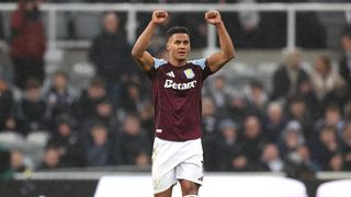 Ollie Watkins of Aston Villa celebrates scoring his team's second goal during the Premier League match between Newcastle United and Aston Villa at St James' Park on January 25, 2026 in Newcastle upon Tyne, England.