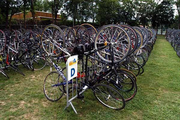 Bikes racked