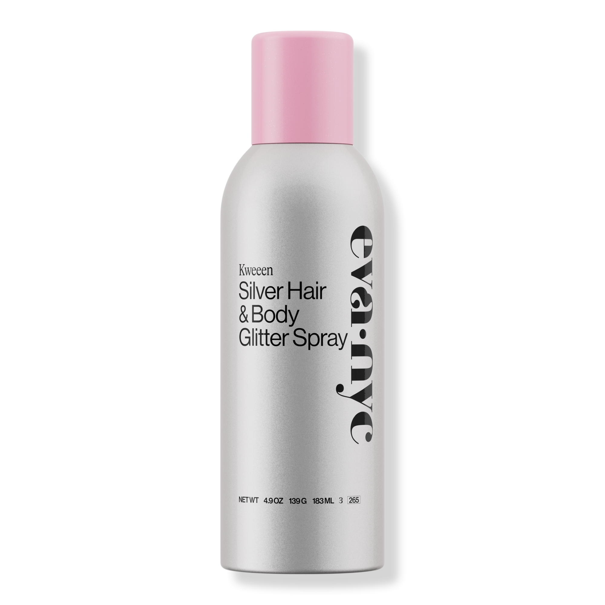 Kweeen Silver Glitter Spray - 4.9 Oz