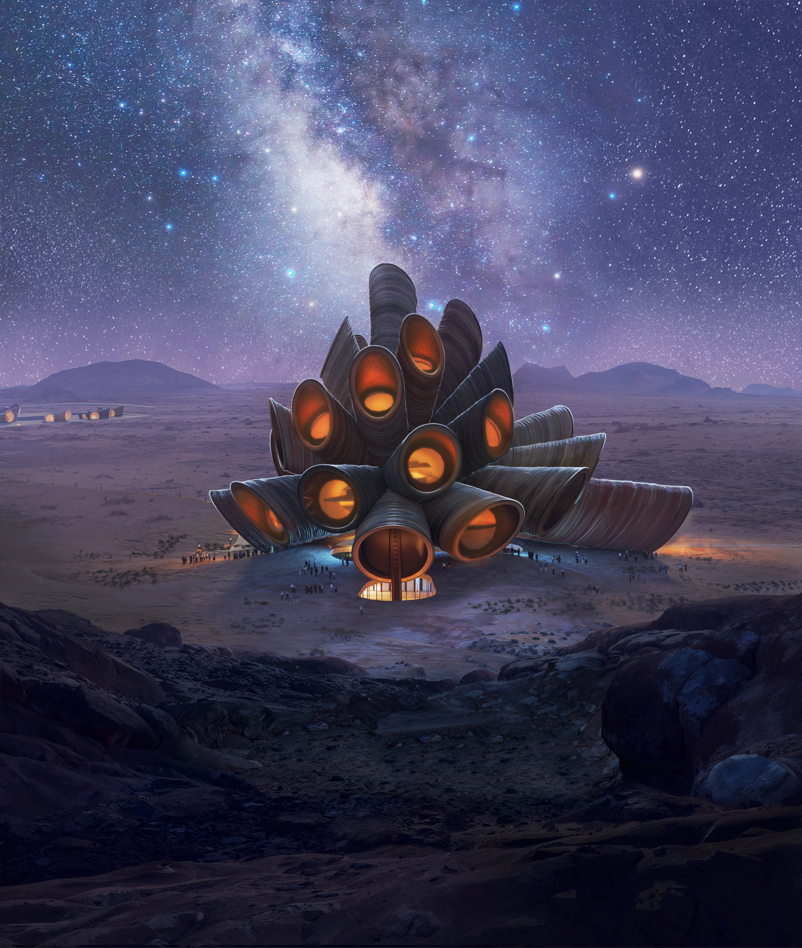 The proposed AlUla Manara Observatory in Saudi Arabia, by Heatherwick Studio
