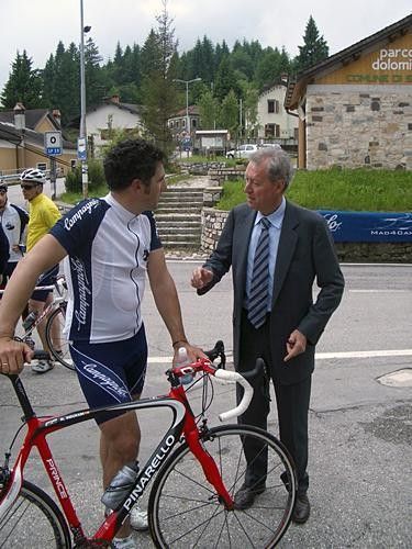 Miguel Indurain and Valentino Campagnolo