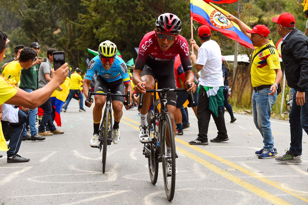 Tour Colombia 2020 3rd Edition 4th Stage Paipa Santa Rosa De Viterbo 169 km 14022020 Egan Bernal COL Team Ineos Esteban Chaves COL Mitchelton Scott photo Dario BelingheriBettiniPhoto2020