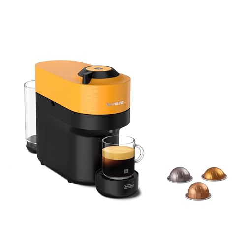 Nespresso Vertuo Pop Coffee Pod Machine Yellow by De'longhi