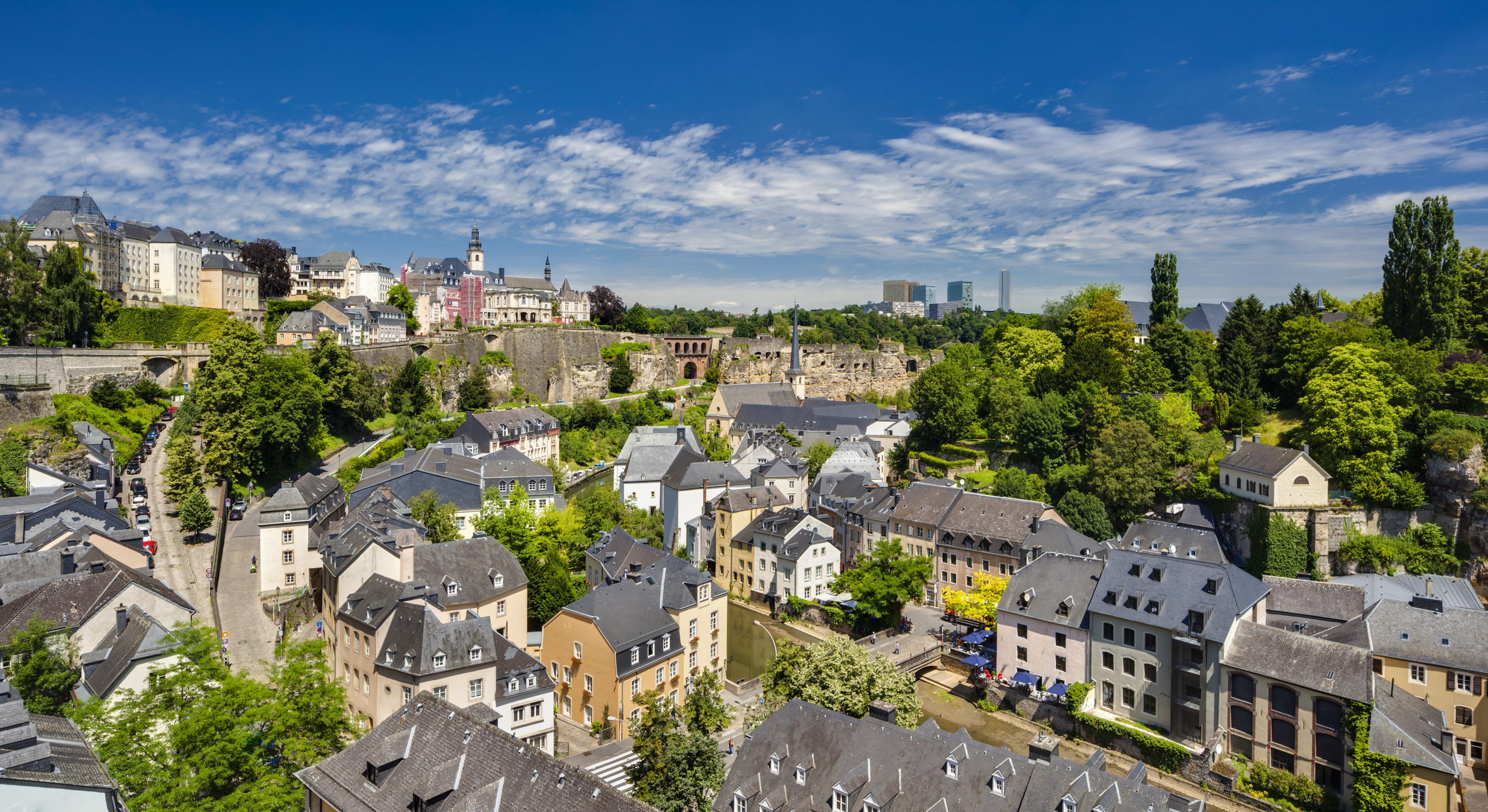 Panorama shot of Luxembourg City
