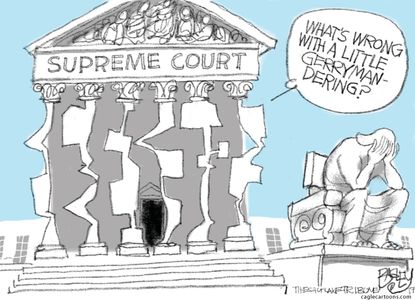 Political Cartoon U.S. Supreme Court Gerrymandering Decision