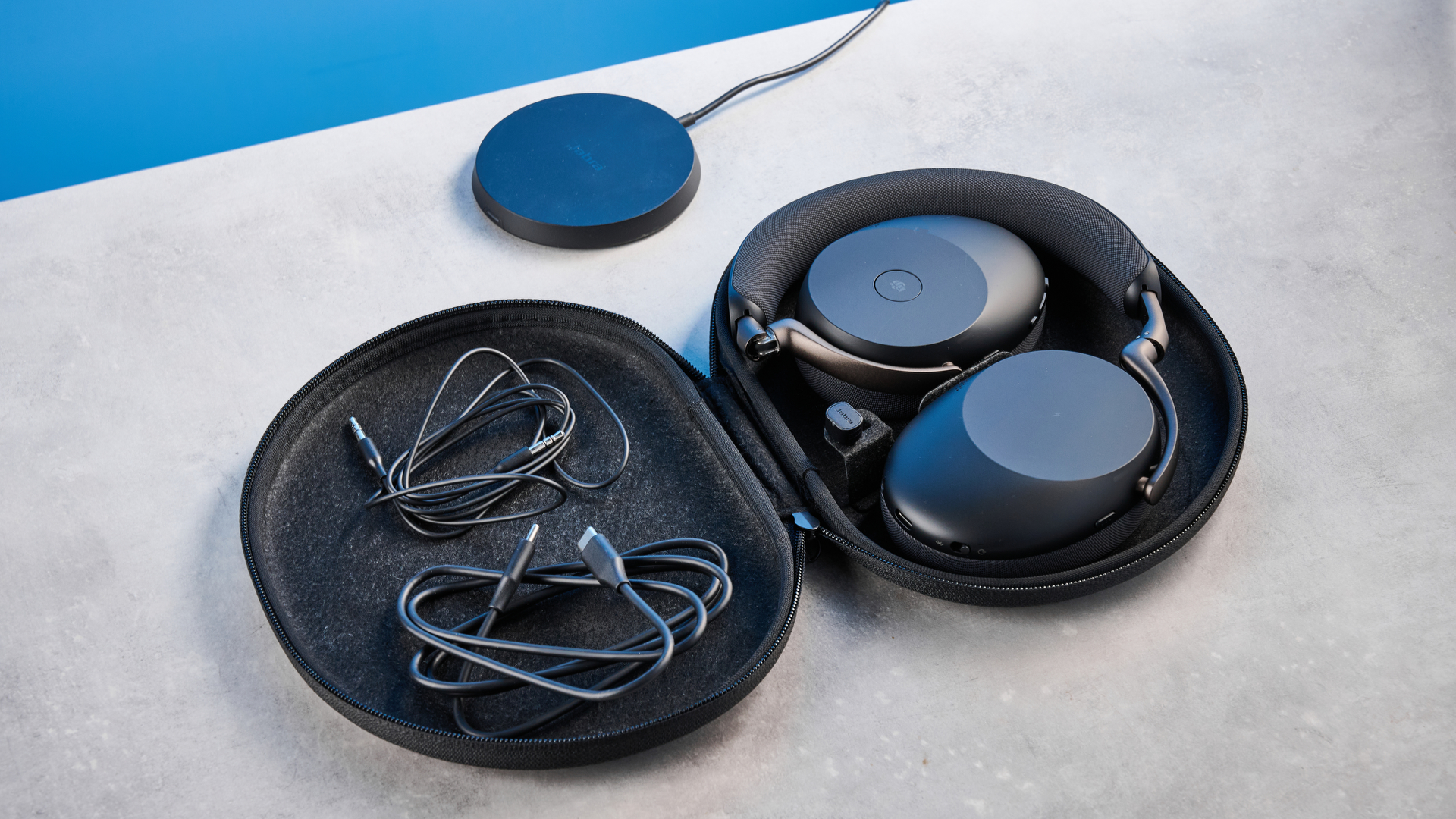 Black Jabra Evolve3 85 conferencing headset