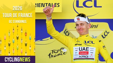 LES ANGLES, FRANCE - JULY 06: Tadej Pogacar of Slovenia and UAE Team Emirates - XRG celebrates at podium as Yellow Leader Jersey winner during 113th Tour de France 2026, Stage 3 a 195.9km stage from Granollers to Les Angles 1801m / #UCIWT / on July 06, 2026 in Les Angles, France. (Photo by Dario Belingheri/Getty Images)