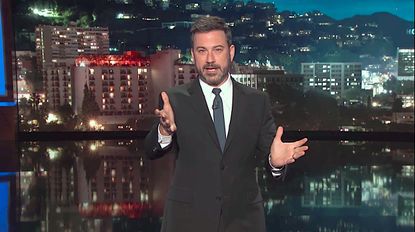 Jimmy Kimmel tells jokes about Trump and Pope Francis