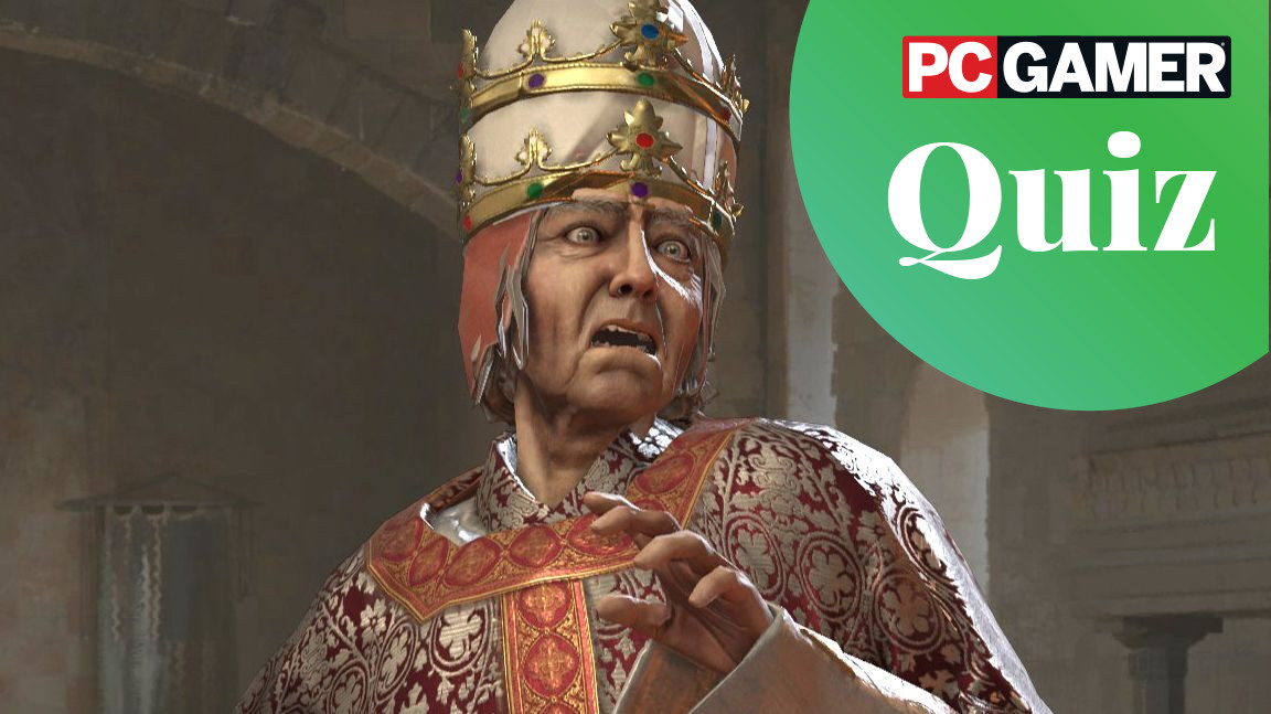 The Pope looks horrified at the prospect of PCG&#039;s Crusader Kings 3 quiz.