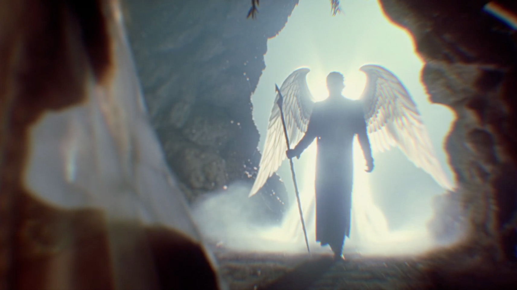 Grok Imagine AI generated scene with Hermes in a cave