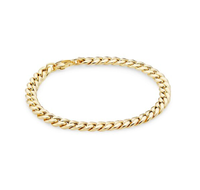 14K Yellow Gold Cuban Chain Bracelet: $926.15