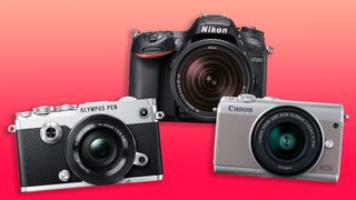 The Olympus Pen-F, Canon EOS m100 and Nikon D7200
