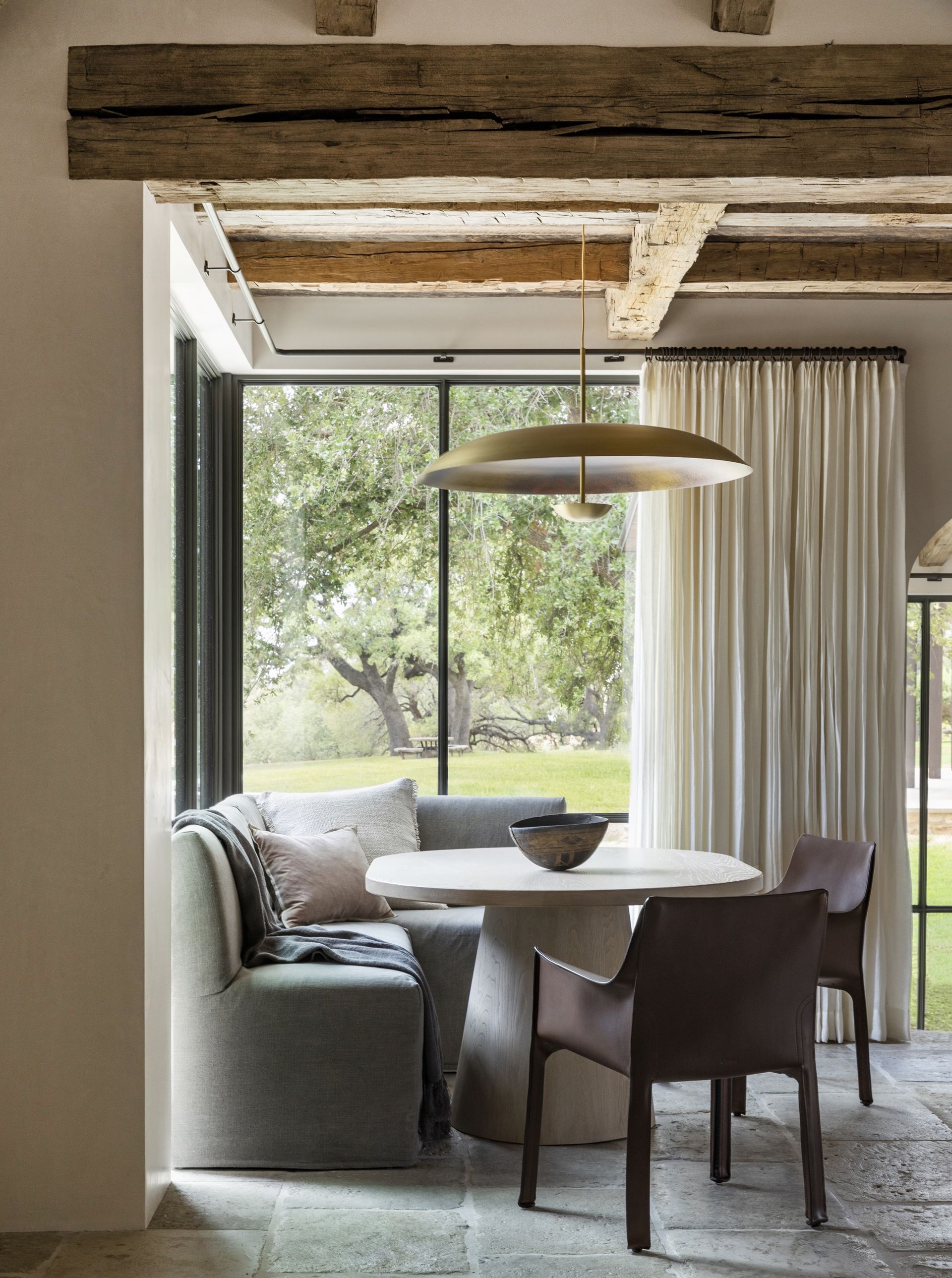 small dining nook in kitchen by Marie Flanigan Interiors