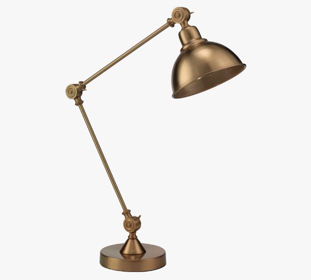 task light table lamp in brass