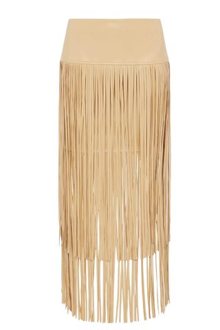 L'AGENCE Karolina Fringe Vegan Leather Skirt