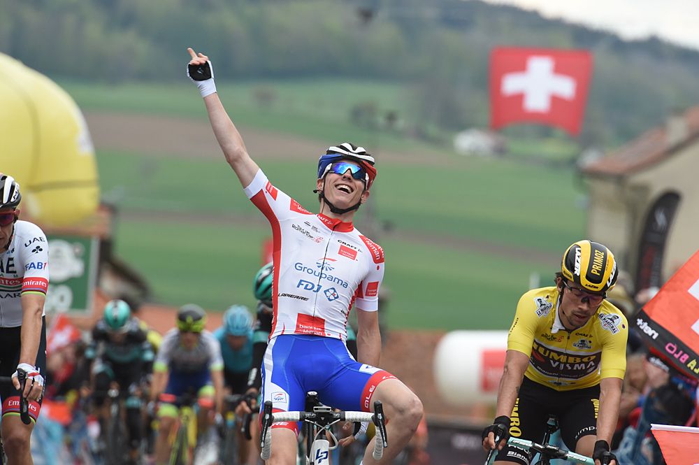 David Gaudu gave Groupama-FDJ its second consecutive stage victory at the Tour de Romandie