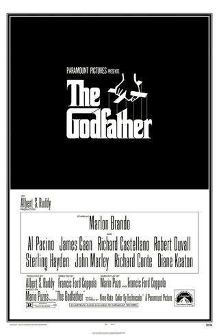 Original poster for the film The Godfather