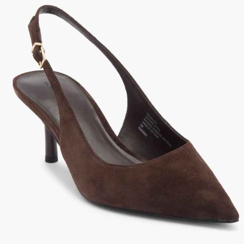 chocolate brown kitten heels