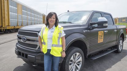 Linda Zhang and the Ford F-150 electric prototype