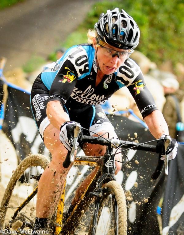 Laura Van Gilder (Mellow Mushroom) riding the beach