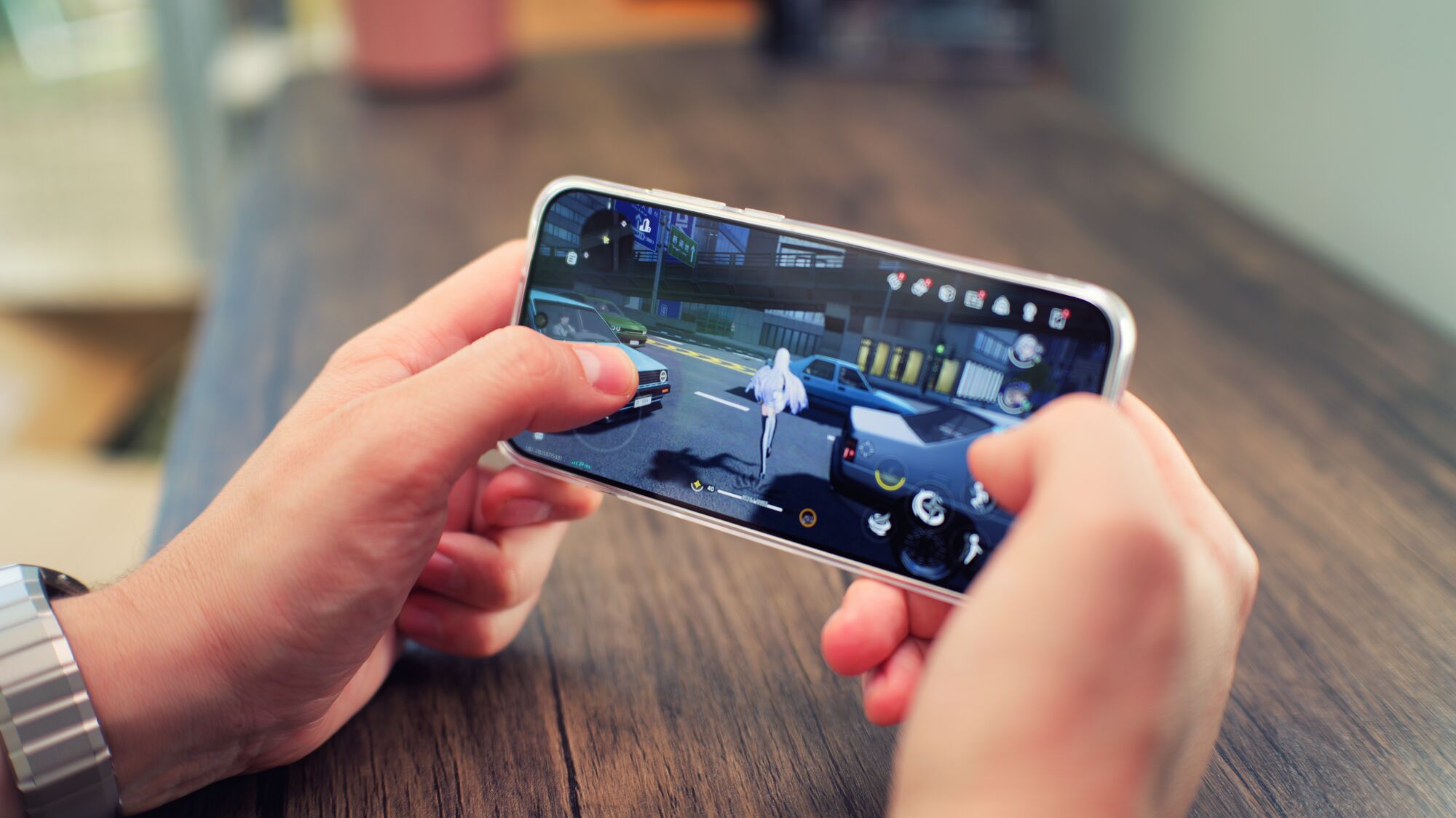 Oppo Reno 16 Pro smartphone in silver