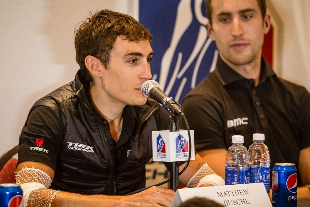 Matt Busche (Trek) explains coming back after his recent crash.