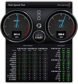 DiskSpeedTest Mercury Extreme results