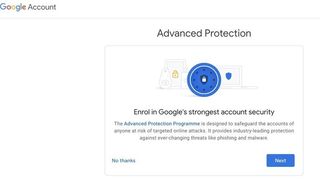 Google Advanced Protection Plan step 1