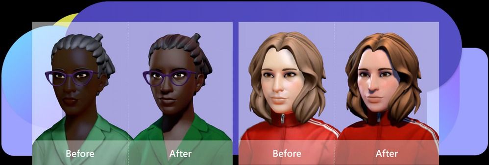 Microsoft Teams avatars before and after