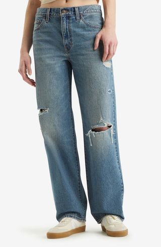 Celana Jeans Longgar Robek