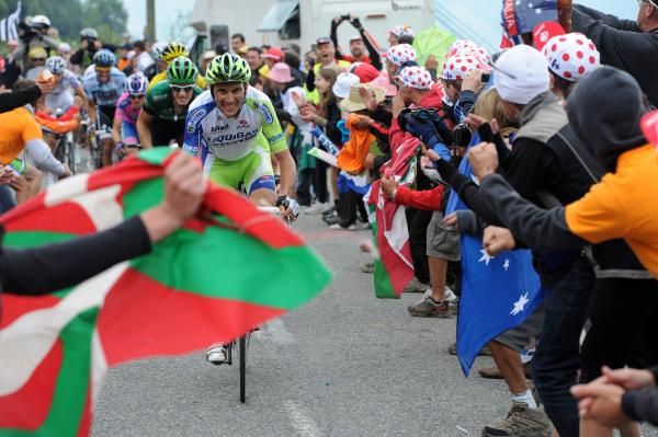 The Basque flags were waving